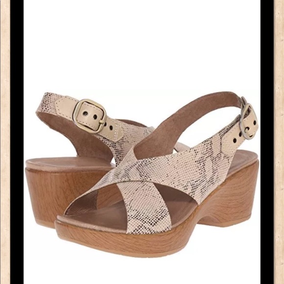 Dansko Shoes - Dansko Jacinda Snake Tan Sandals 37/6.5-7 NWOB